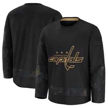 Men's Blank Washington Capitals Premium Black ＃ 2024 Military Appreciation Practice Jersey