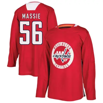 Men's Jake Massie Washington Capitals ＃56 Authentic Red Practice Jersey