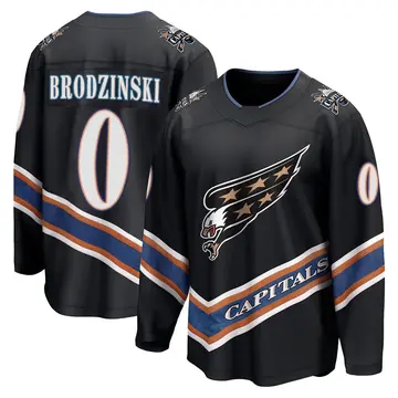 Men's Jonny Brodzinski Washington Capitals ＃0 Breakaway Black Special Edition 2.0 Jersey