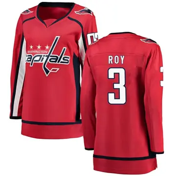 Women's Matt Roy Washington Capitals ＃3 Breakaway Red Home Jersey