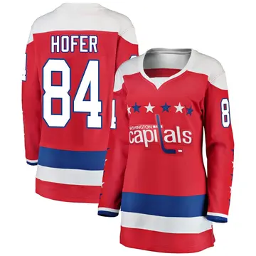 Women's Ryan Hofer Washington Capitals ＃84 Breakaway Red Alternate Jersey