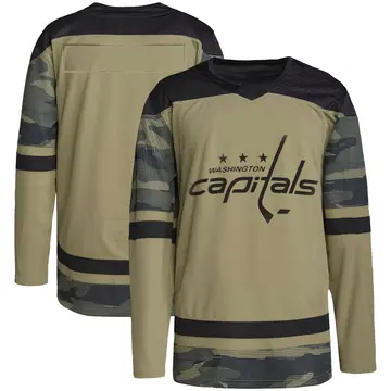 Youth Blank Washington Capitals Authentic Camo ＃ Military Appreciation Practice Jersey