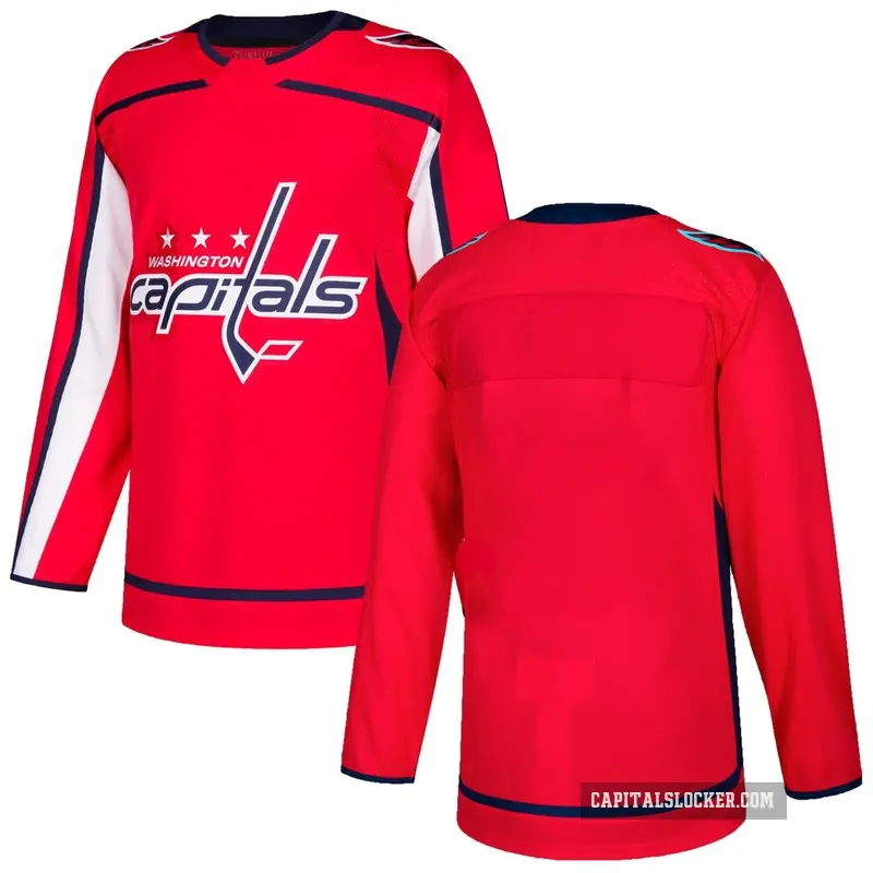 Youth Blank Washington Capitals Authentic Red ＃ Home Jersey