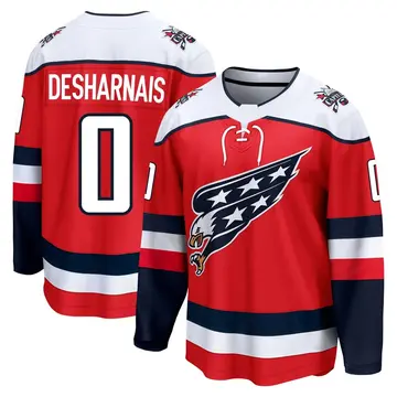 Youth Vincent Desharnais Washington Capitals ＃0 Breakaway Red Alternate 2025 Jersey